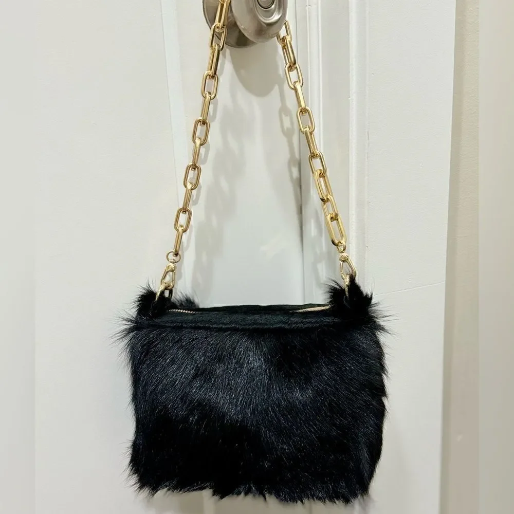 Handmade Genuine Goat Hair-on Hide Purse/Shoulder Bag/ Crossbody